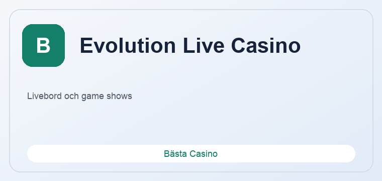 Evolution Live Casino Klirr