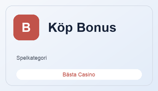 Köp Bonus